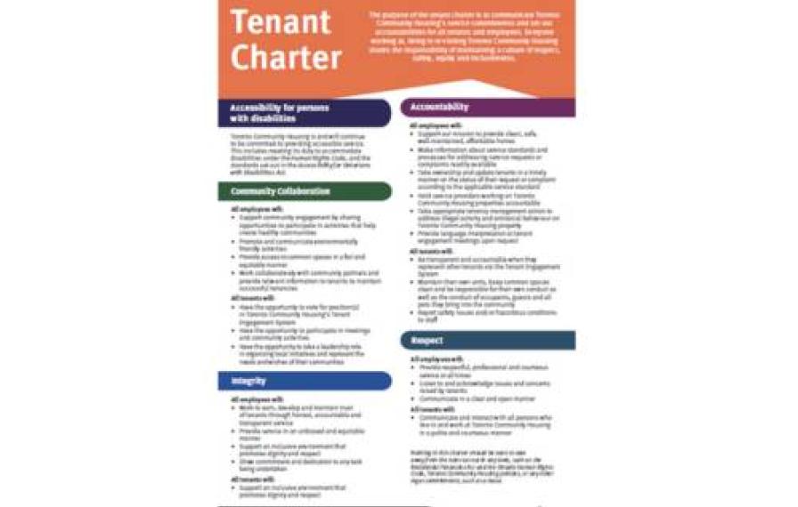 A screenshot of the tenant charter