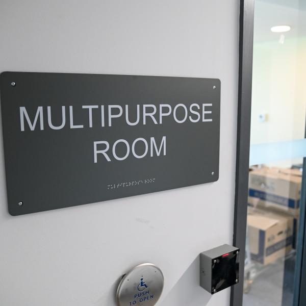 Sign for multipurpose room