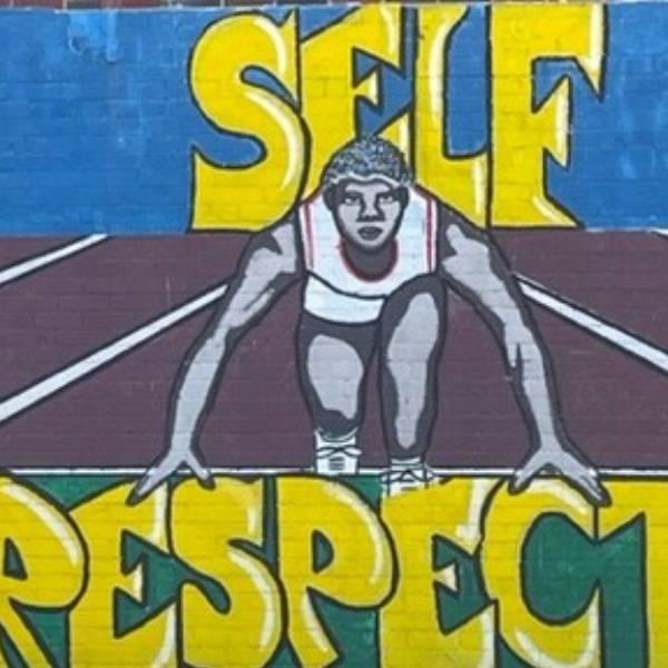 Self respect mural in regent park.