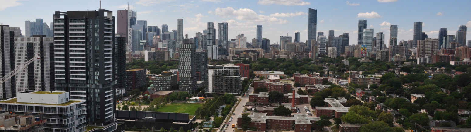 Aerial view of the Regent Park community